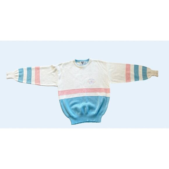 Vintage TYROLIA By HEAD 80s 90s Ski Winter Wool Blend Sweater Sz S - Picture 2 of 8